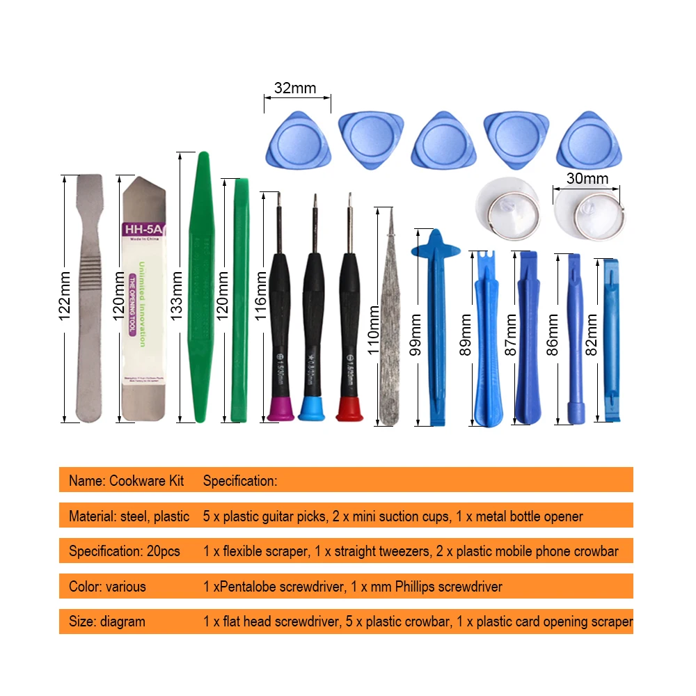 JelBo Mobile Phone Repair Tools Screwdriver Repair Tool Set LCD Screen Opening Pliers Suction Cup for iPhone iPad Phone