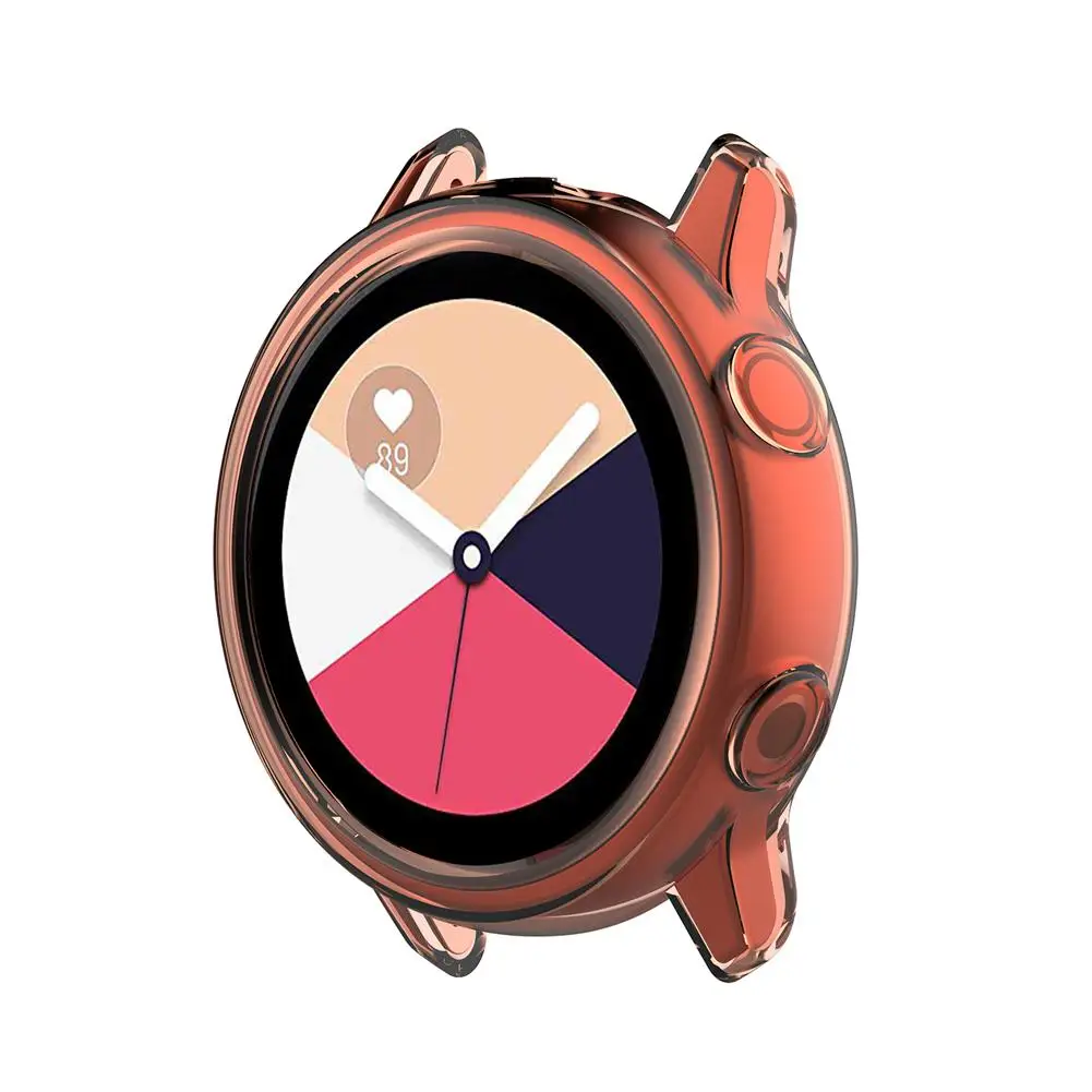 

For Samsung Galaxy Watch Active Transparent TPU Watch Case Scratch-resistant Shock-proof Protective Cover