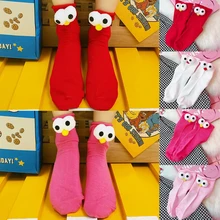 Хлопковые носки для девочек с рисунком Больших Глаз; Популярные носки с объемным дизайном; креативные женские носки; 1 пара; аксессуары для одежды; Лидер продаж; высокое качество