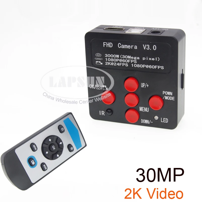 Lapsun 2019 Lastest 30MP 2K 1080P HD промышленный лабораторный микроскоп камера HDMI USB видео выход