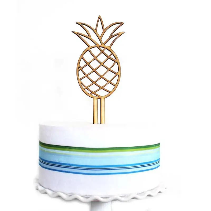 

Wood Pineapple Cake Topper for Birthday Wedding Party Decoration