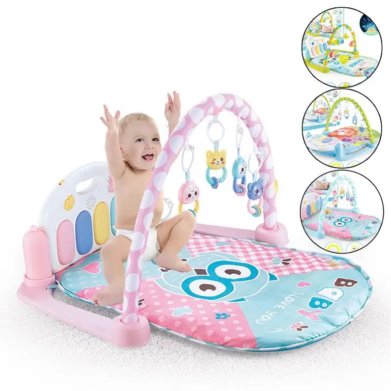 

Baby Activity Gym Children's Play Mat Developing Carpet Soft Rattles Musical Toys Activity Rug For Babies Games 0-12 Months