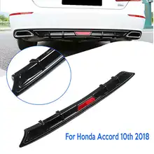 Задний бампер диффузор для губ гарнир комплект кузова авто внешняя часть юбка спойлер черный блеск бампер для Honda Accord 10th