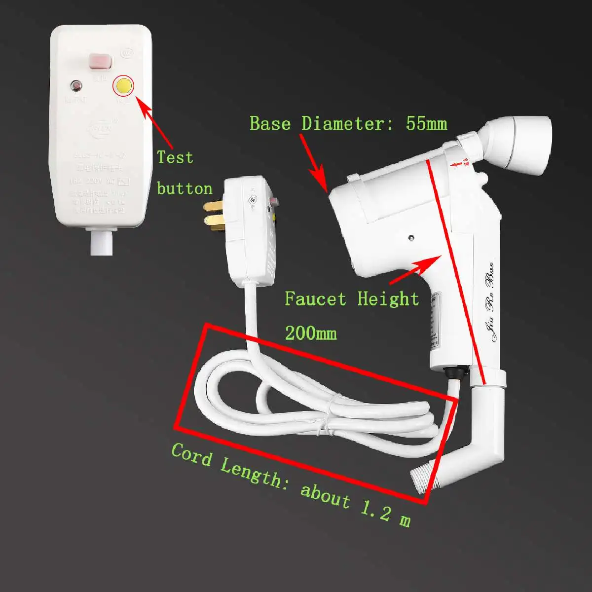 Электрический смеситель для душа, 3000 Вт, 220 В, 50 Гц, насадка для ...