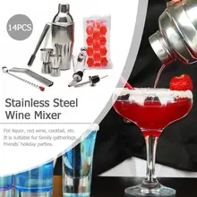 14 шт./компл. смеситель для вина ликера красное вино шейкер для коктейлей со льдом клип фиксаторы уход за кожей лица маска соломинки шейкер для мартини для бармен пить вечерние Барные инструменты