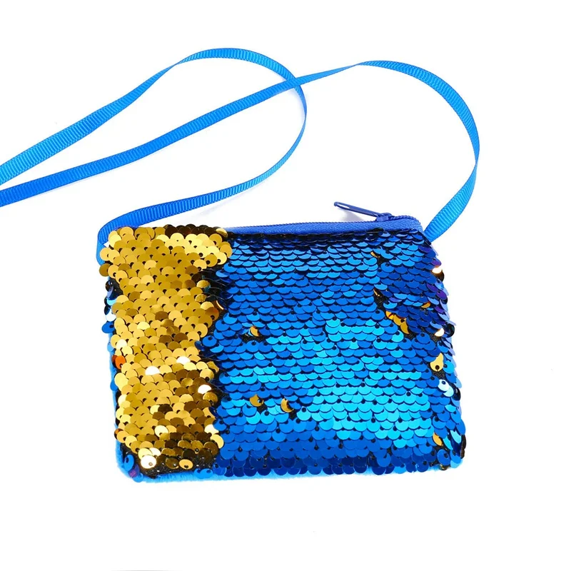 

Children Shoulder Bag Kids Sequins Cross Body Bag Satchel Purse Zipper Small Coin Purses