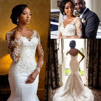 Wedding Dresses Vestido De Noiva Handmade Long Sleeve Bridal Gowns