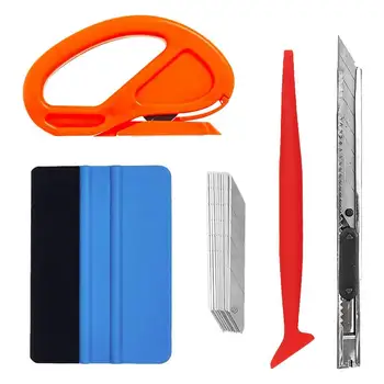 

Car Window Film Foil Tool 5 Piece/Set Scraper Cutter Plastic Vehicle Glass Car Window Vinyl Wrap Film Installing Tool Repair