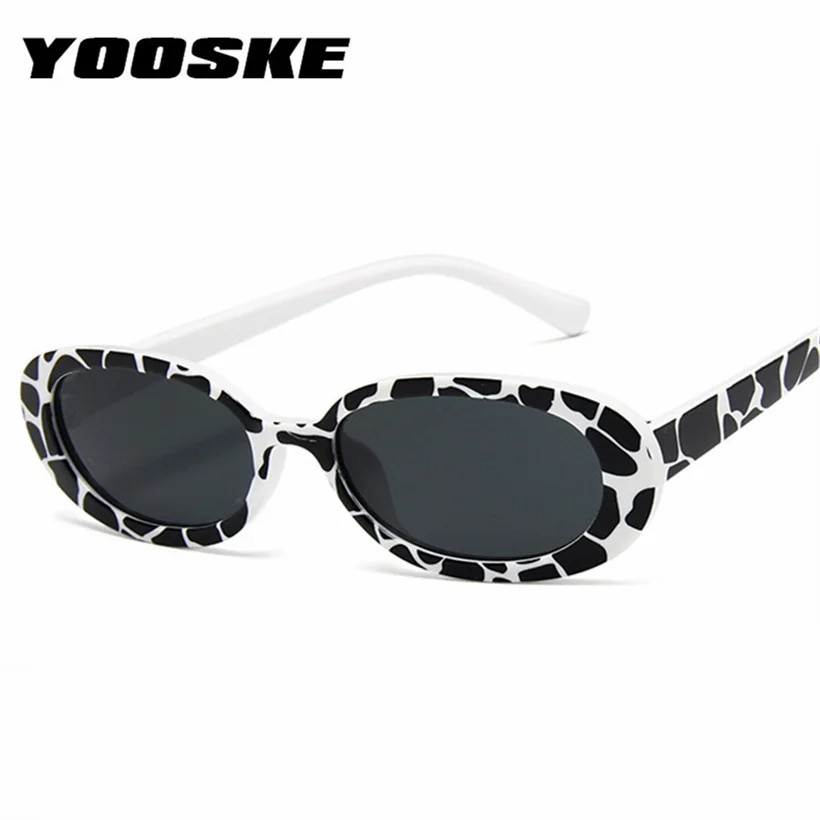 YOOSKE овальные Винтажные Солнцезащитные очки женские роскошные маленькие рамки брендовые дизайнерские солнцезащитные очки женские черные очки красные очки Оттенки UV400