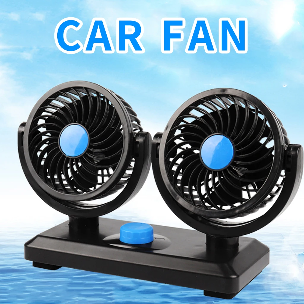 

Zeepin 12V 24V Mini Car Fan Small Volume Large Wind Power Portable Fans With Full Adjusting Fan Head