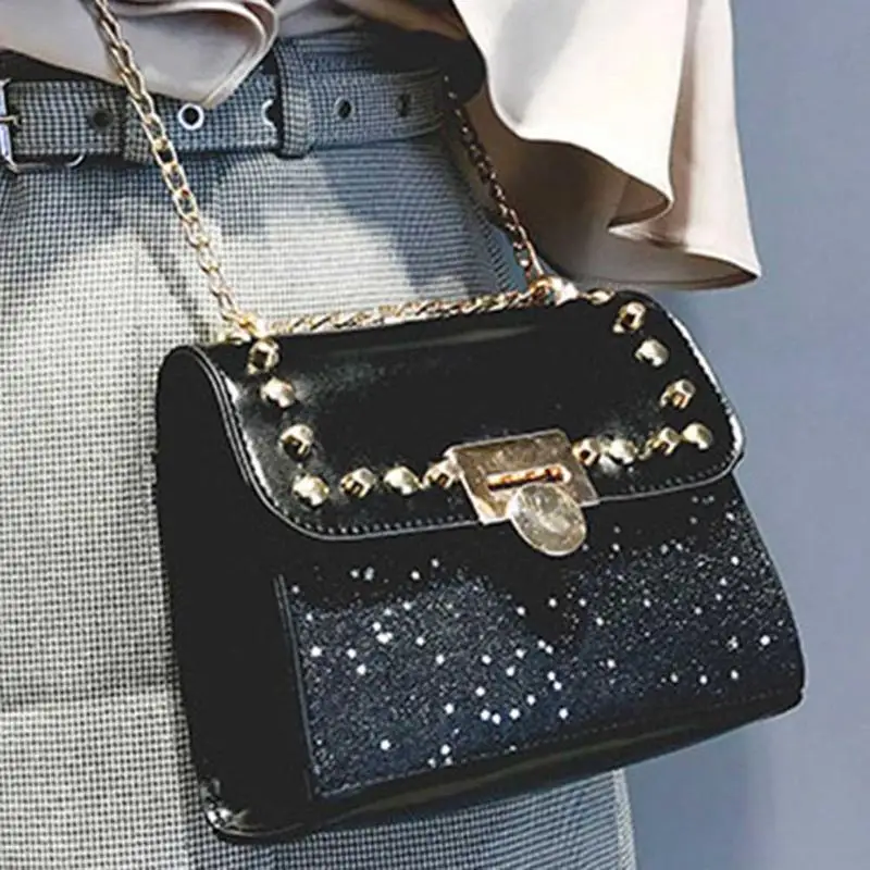 New Korean Style Versatile Shoulder Chain Bag Messenger Crossbody Hand Bags Chic Chains Bag