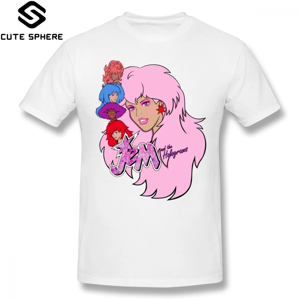 

Jem T Shirt Jem And The Holograms T-Shirt 100 Percent Cotton Oversized Tee Shirt Classic Short Sleeves Printed Mens Cute Tshirt
