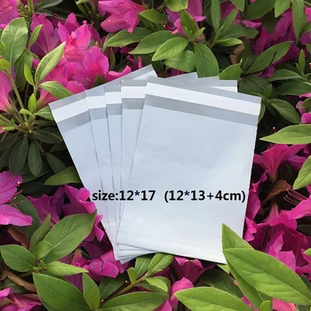 

1000Pcs High Quality White Small Packaging Shipping Envelope Bag 12*17CM small silver white film Envelopes Polybag Mailbag Bags