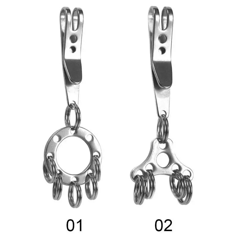 

Carabiner Keychain Key Ring Clip Hook Stainless Buckle Outdoor EDC Tool Hanging Equipment Bottle Opener Outdoor