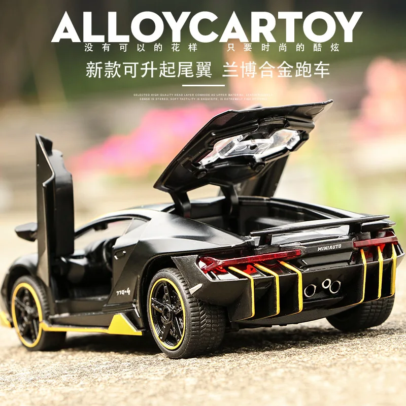 Best Scale 1:32 Alloy Sports Car Diecast Model Sound & Light Pull Back Cars Toy Children Birthday Hot Gi