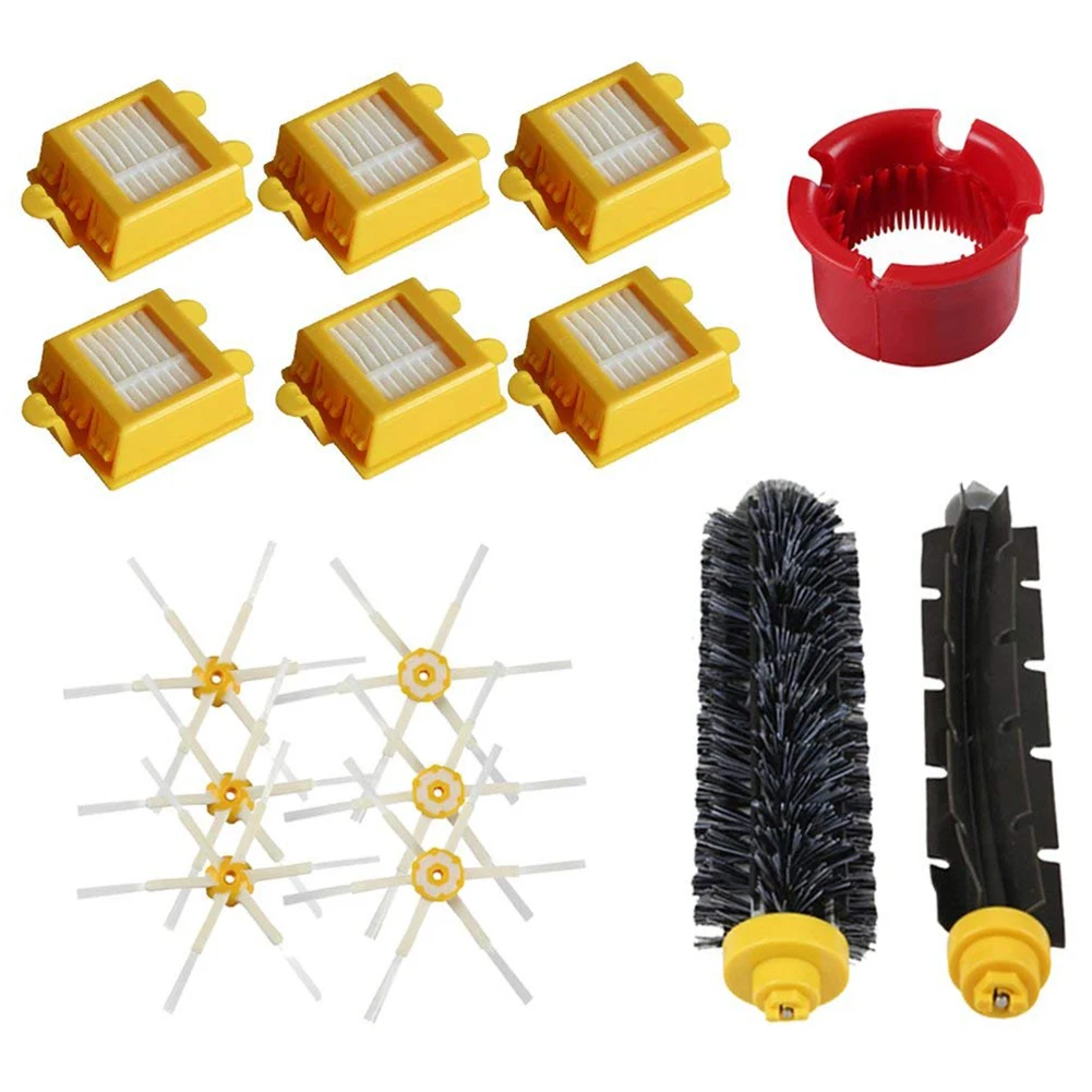 

Brush Set and 6 Arm Side Brush and Air Filter For IRobot Roomba 600/700 Series