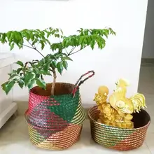 Сделанная вручную корзина для белья плетеная складная корзина для белья из ротанга