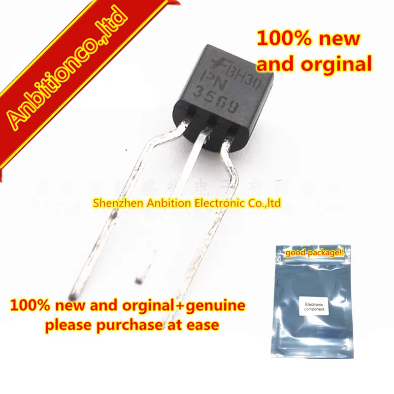 

10pcs 100% new and orginal TO-92 MOS PN3569 NPN SILICON PLANAR EPITAXIAL TRANSISTOR in stock