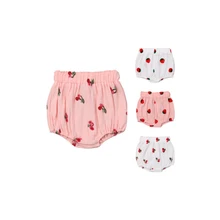 Pudcoco для малышей, детей, новорожденных, маленьких девочек, клубника, вишневые трусики низ, пышные трусики с узорами трусы