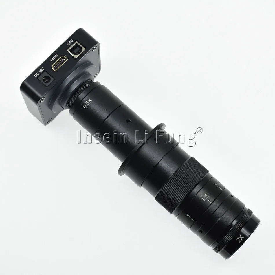 HD 38MP 2K 1080P 60fps HDMI USB Video Microscope Camera+100X 130X 180X 300X 400X 600X Adjustable Ma