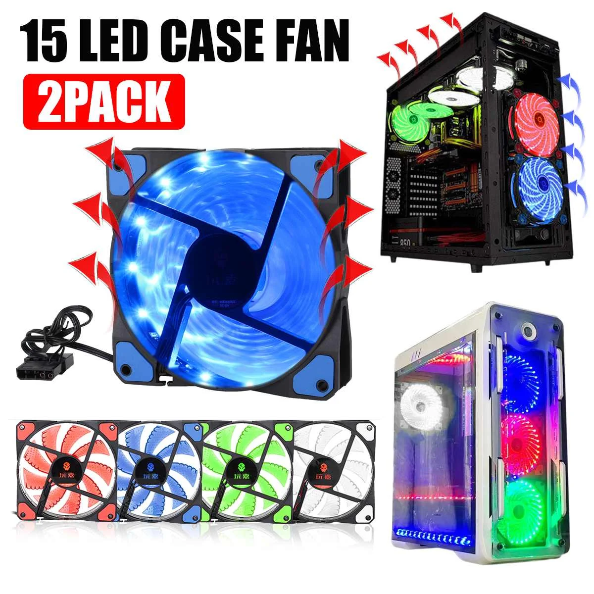 4 اللون 120 مللي متر 15LED ضوء النيون PC وحدة معالجة خارجية للحاسوب CPU تبريد مروحة وزارة الدفاع برودة 3 و 4Pin 12 V 1500 RPM تبريد الهواء