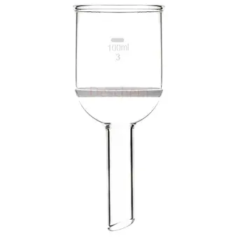 

100ml,Borosilicate Glass Buchner Funnel,3# Coarse Filter,W/Straight Tubing