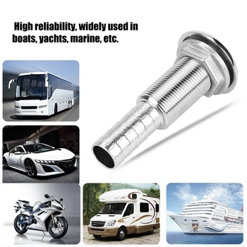 

Boat Threaded Fitting Thru-Hull Fitting Hose Barb Marine Barbed Hose Thru Drain for Marine Boat Yacht 316 Stainless Steel New