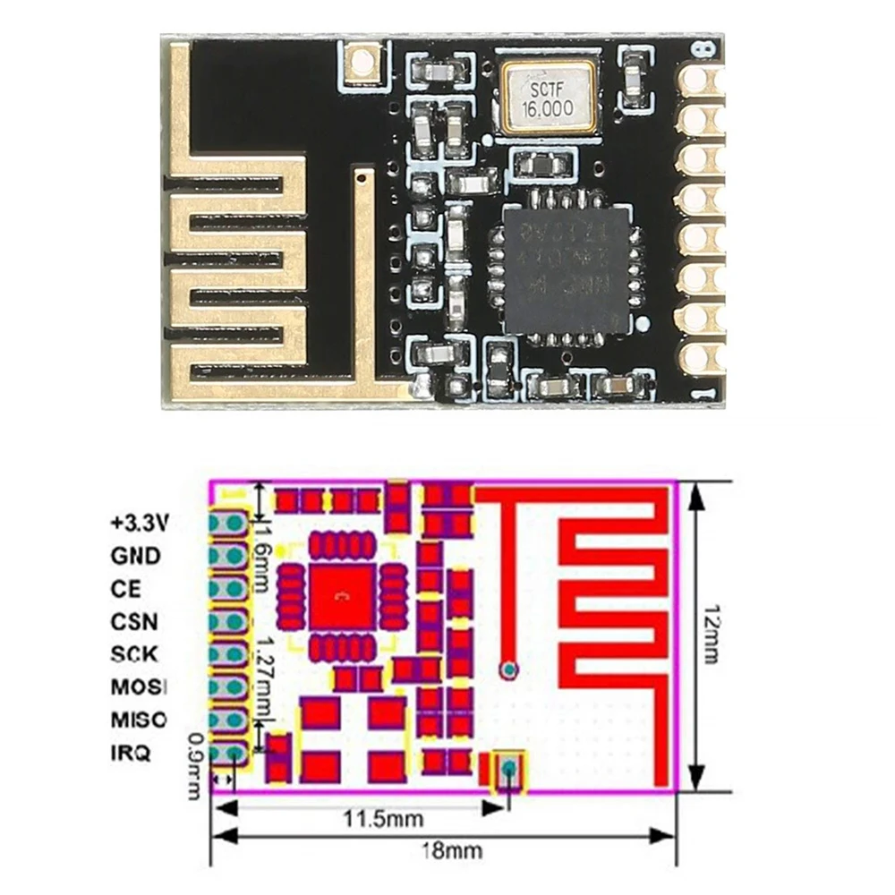 Многоточечный модуль связи NRF24L01 + антенна 2 4 ГГц беспроводного приемопередатчика