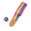 Adjustable Rainbow Guitar Strap for Acoustic Electric Guitar and Bass Multicolor Nylon Belt for Musical Instrument Accessories ► Photo 3/6