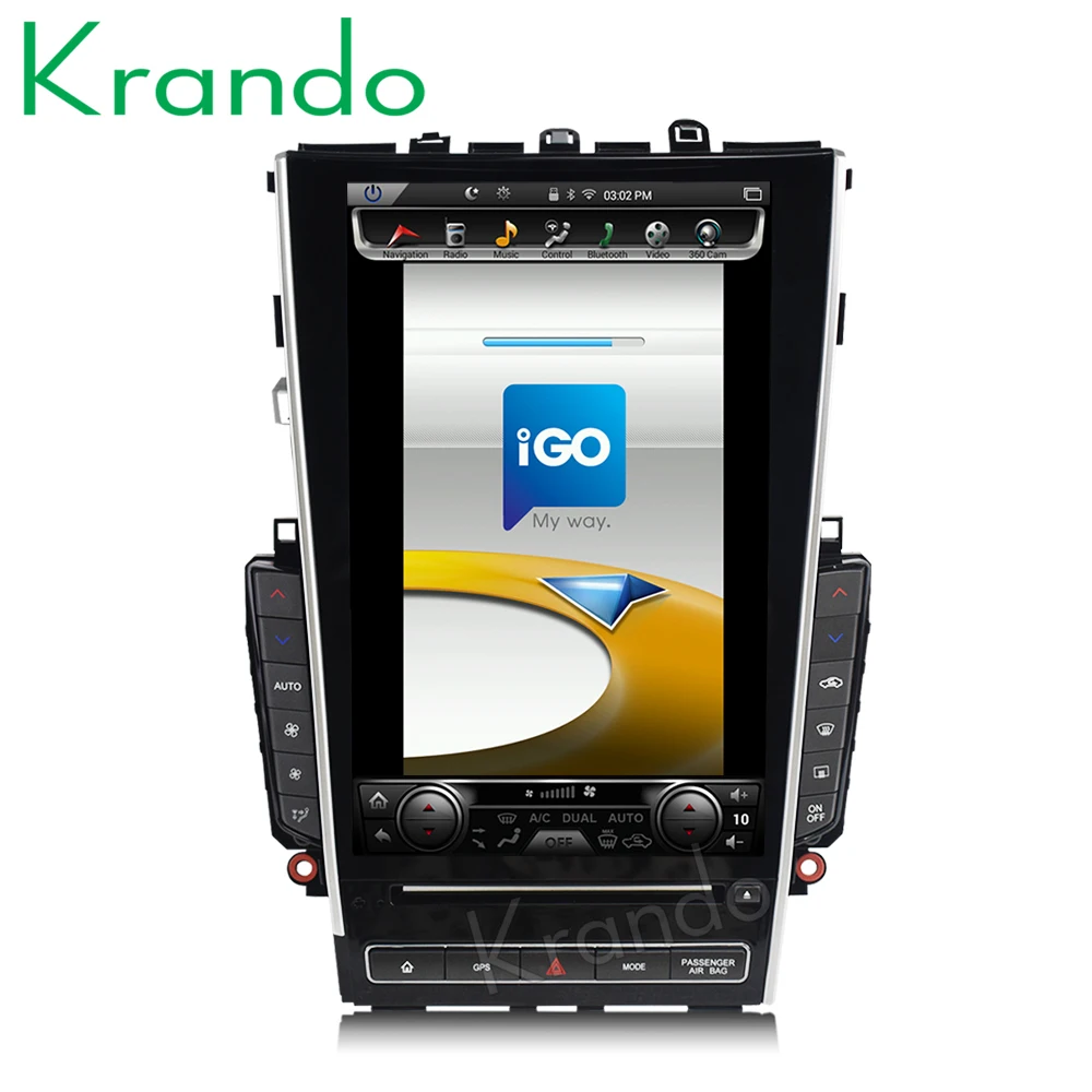 Cheap Krando Android 7.1 12.1" Tesla Vertical screen car navigation system GPS for Infiniti Q50 Q50L multimedia player audio radio BT 4