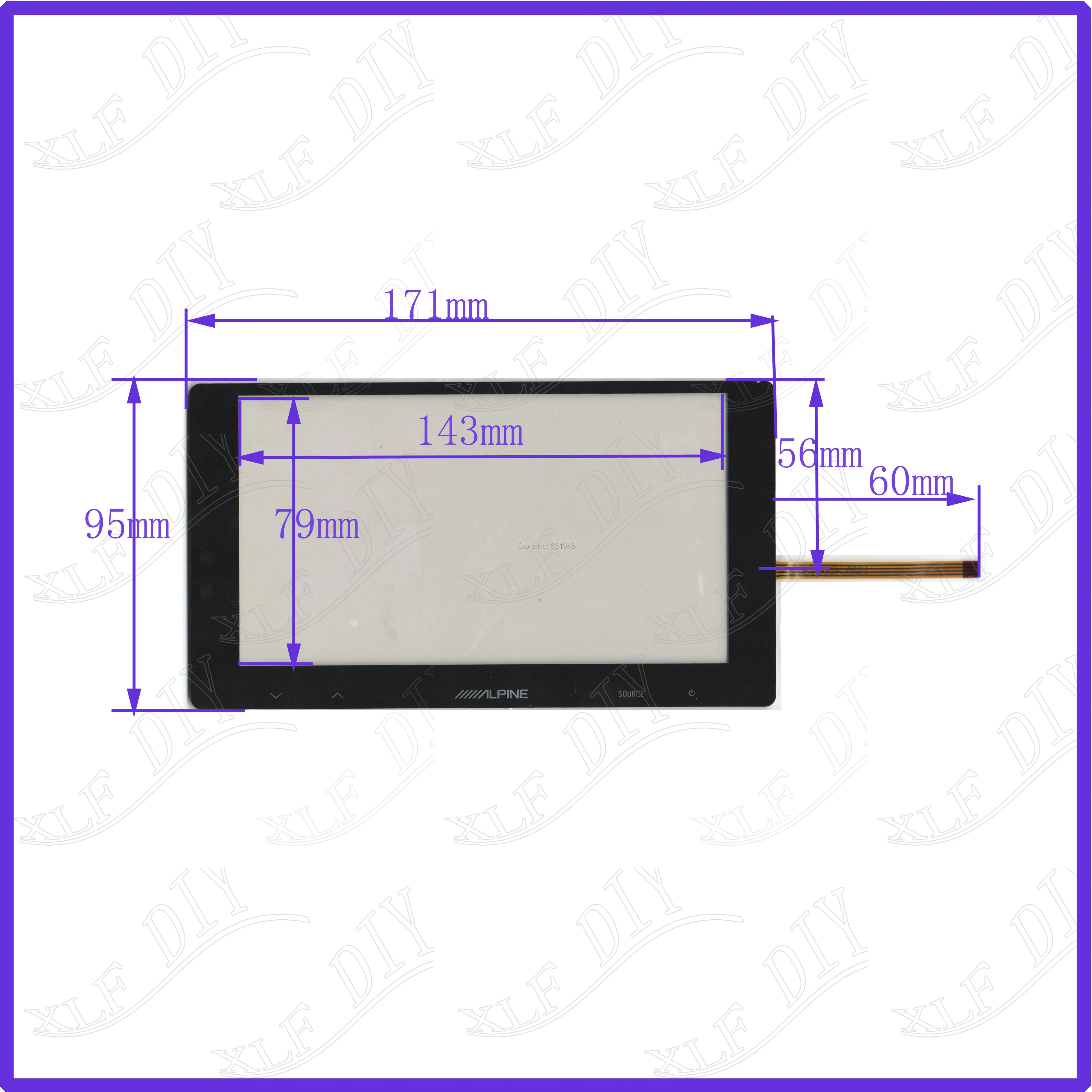 

ZhiYuSun LPINE 7inch 4wire resistive touch panel 171*95mm Navigator screen 171mm*95mm glass this is compatible