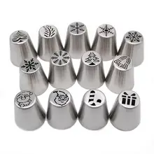 1 шт., Рождественский торт, Кондитерская трубка, форма для крема, глазурь, насадка, насадка, снежинка, дерево, формы для выпечки, инструмент для украшения торта