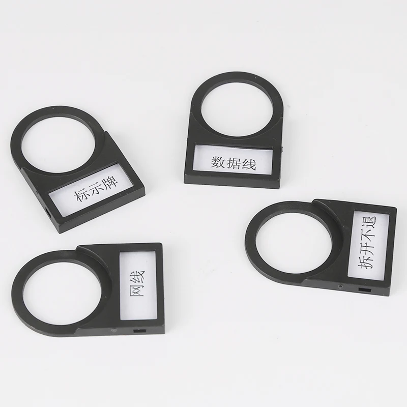10PCS Indicator button button identification plate 22mm black side plug way