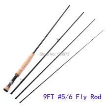 9FT 2,7 m 4 секции 5/6# Летающий рыболовный стержень; угольный стержень супер легкие удочки