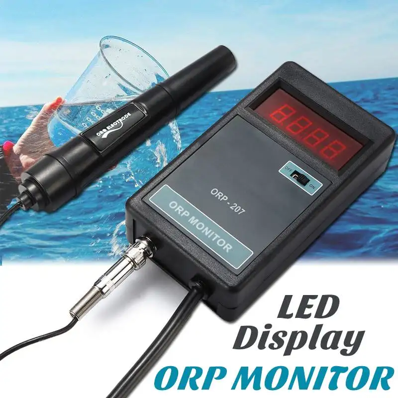 

Marine Pinpoint PH ORP Monitor Kit With Probe LCD Digital Thermometer Temperature Meter Wallmount Testing Equipment Controller