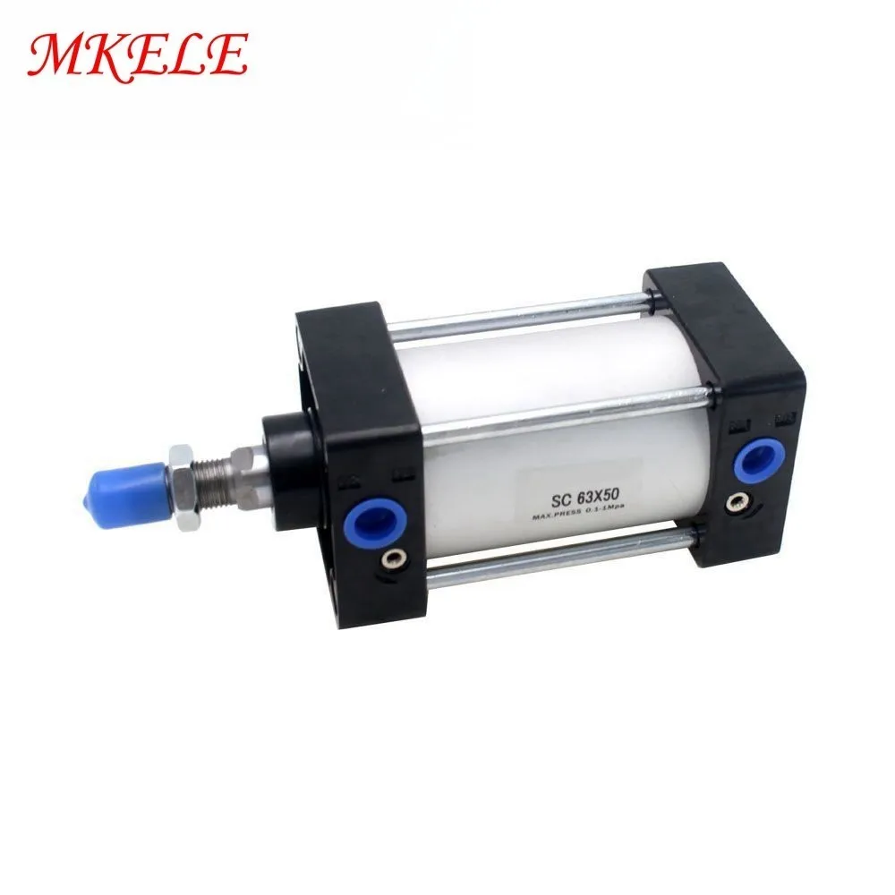 

Free Shipping Double Acting Air Cylinder Mini Pneumatic Cylinder 63mm Bore 50mm Stroke Makerele