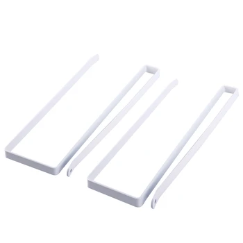

WSFS Hot 2pcs Paper Towel Holder Dispenser Under Cabinet Paper Roll Holder Rack without Drilling for Kitchen Bathroom