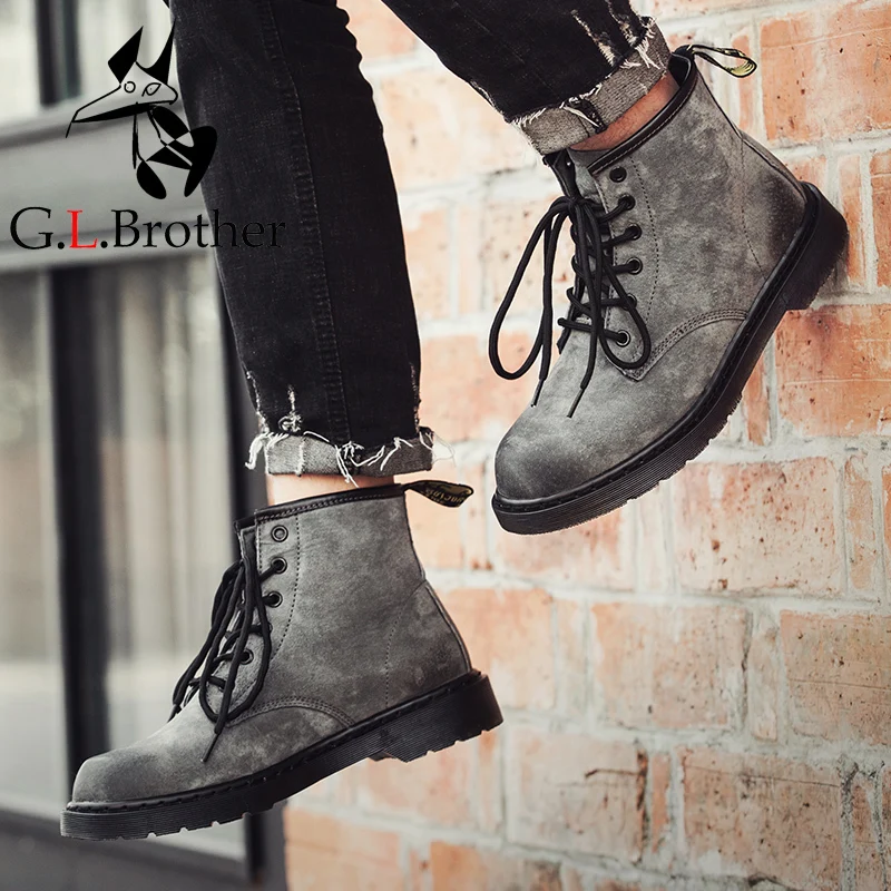 

2018 Martin Boots British High Style Retro Women's Short Boots Round - Headed Lovers Anti - Skid Women's Boots Military Boots 5