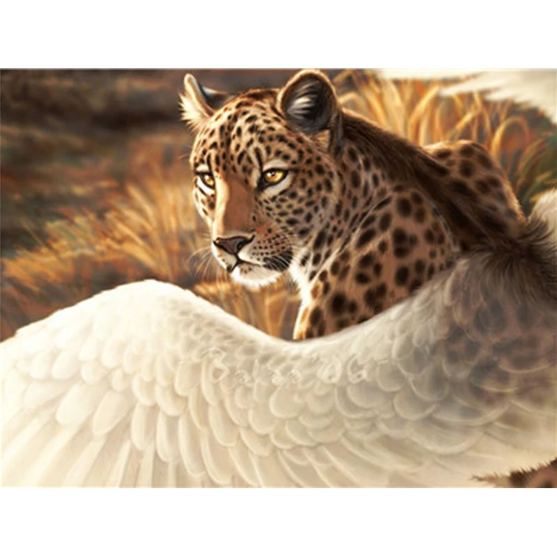 

The Leopard Pictures By Numbers Animals Coloring Oil Painting On Canvas Drawing Kits Home Artwork Wall Art Picture