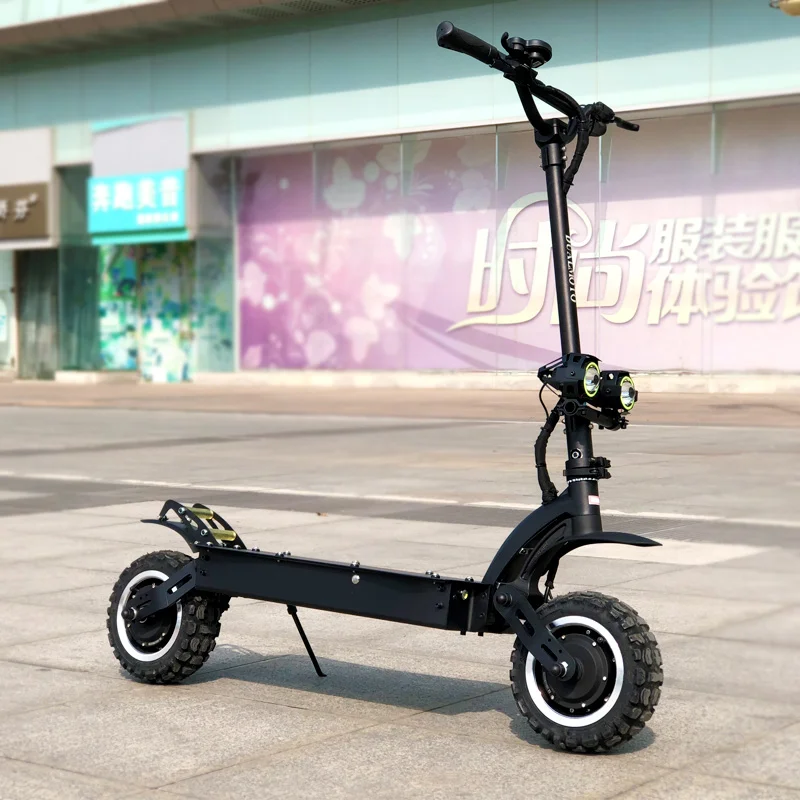 Janobike 11 дюймов внедорожный двухприводный электрический скутер 60 в/3600 Вт Мощный складной дорожный Электрический мотоцикл скутер для взрослых