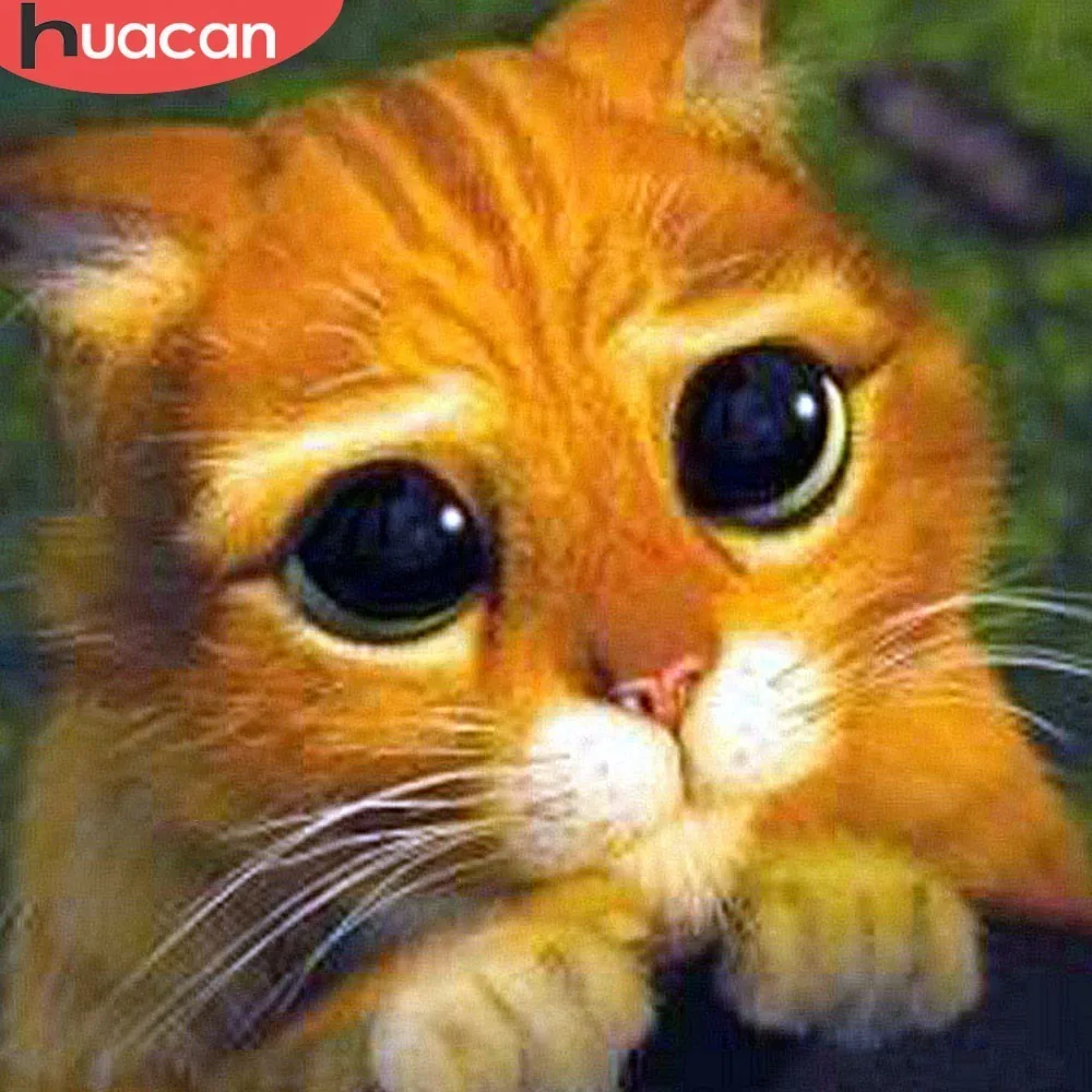 

HUACAN Diamond Painting Embroidery Sale Animal Full Square Diamond Mosaic Cat 5D DIY Picture Of Rhinestones Decor Home Gift