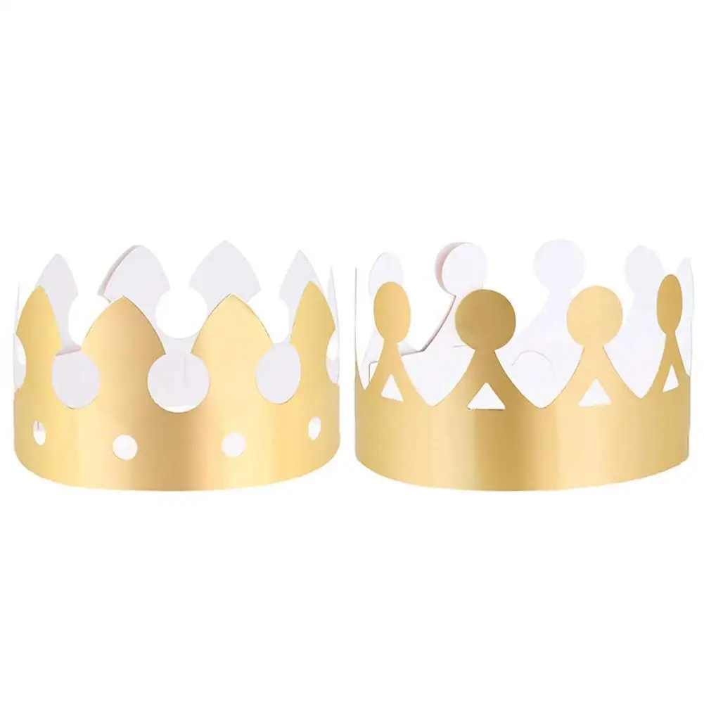 30 шт Золотая Корона праздничный колпак золото Фольга Корона Hat празднование Дня Рождения шоу шляпа милые вечерние украшения Поставки