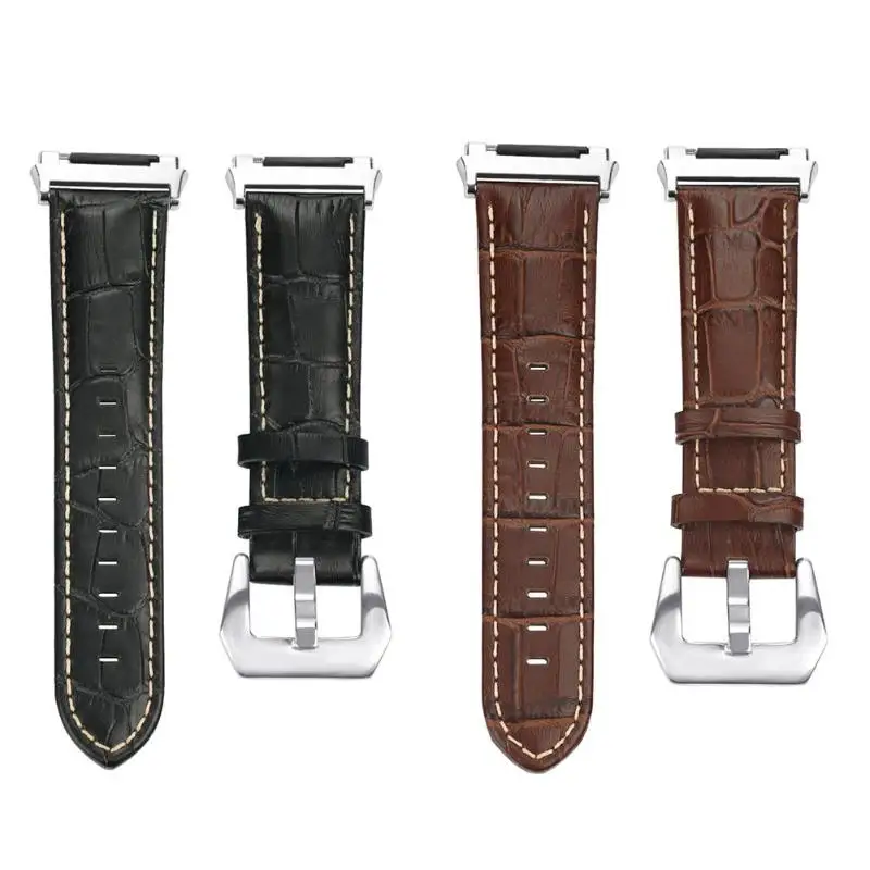

Leather Vintage Bamboo Stripe Watch Band Bracelet Strap for Fitbit Ionic