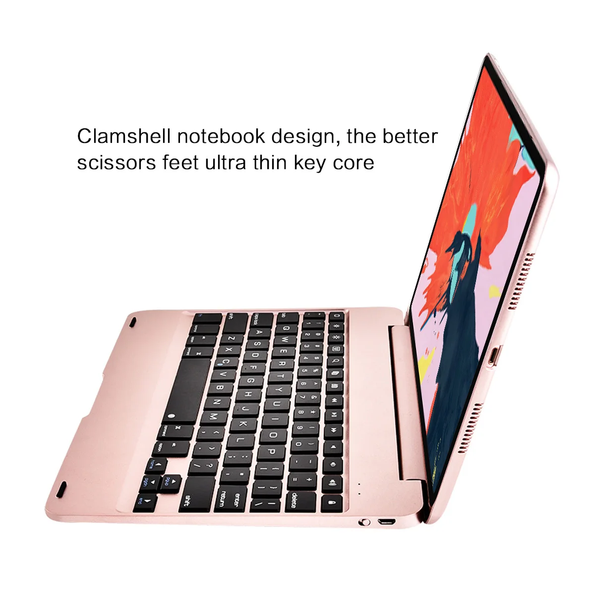 Для iPad pro 11 дюймов 2018 чехол для ноутбука алюминиевый сплав подсветка США Bluetooth