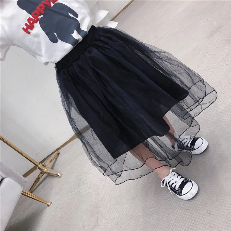 

2019 Spring Summer Little Fairy Wind Girls Gauze Skirt Toddler Children Cotton Skirts Baby Princess Long Skirt with Tutu Infant