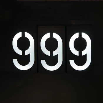

Garden Waterproof Outdoor Solar Power Rechargeable Polysilicon Home Decoration Figure Number Plate Digital Display Light