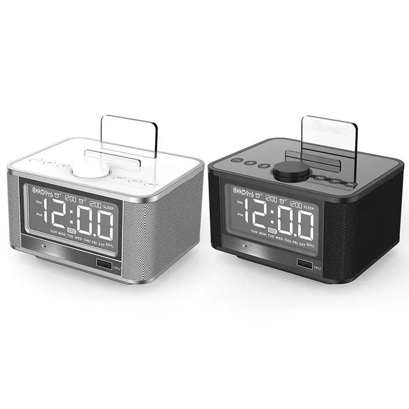 

X7 Alarm Clock Bluetooth Speaker USB Audio Charging Interface Music Clock Radio Mobile Phone Charging Sound Fast Delivery