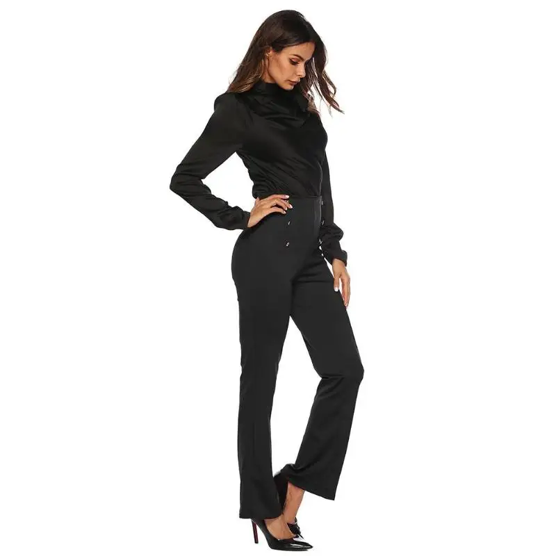 Женские брюки Slim Fit с высокой талией офисные женские осенне зимние модные