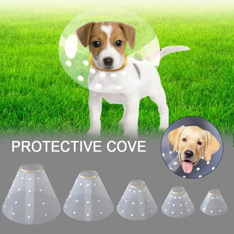 

Dog Cat Protection Cover Transparent Wound Healing Neck Cone Pet Medical Protective Collar Circle Smart Cone Prevent Bite Cover