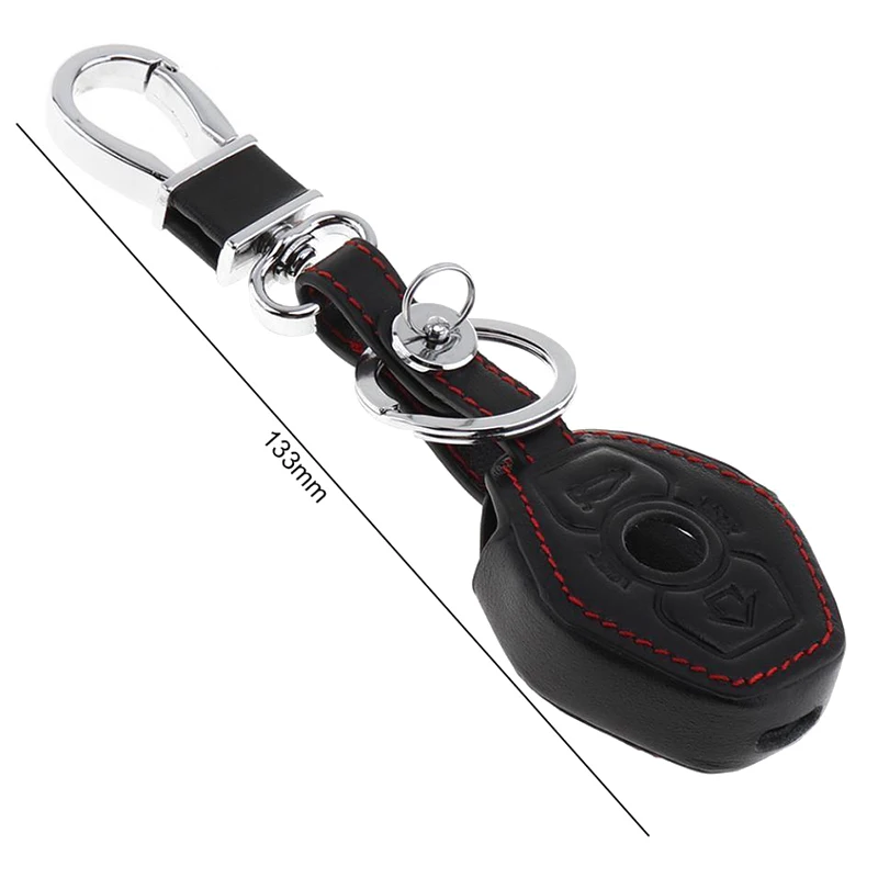 

High Quality Leather 4 Buttons Car Key Protector+ Buckle For BMW E38 E39 E46